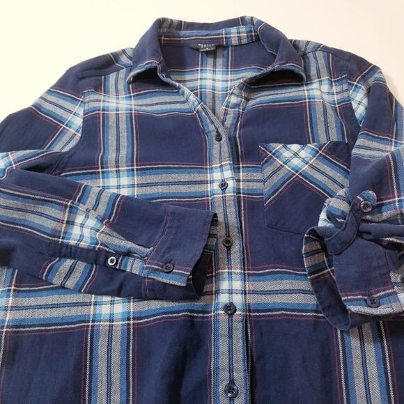 HAYES Plaid Button Front Shirt Long Sleeves Collared - Picture 6 of 12